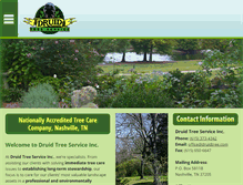 Tablet Screenshot of druidtreeservicenashvilletn.com